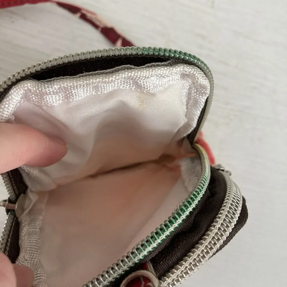 LeSportsac Small Pouch Wallet Coin Purse Mini Purse Neck Lanyard Travel Floral